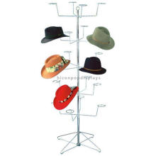 Brand Store Freestanding Custom 5-Tier Metallic Hat Hanging Rack Helmet Rack Display Floor Stand